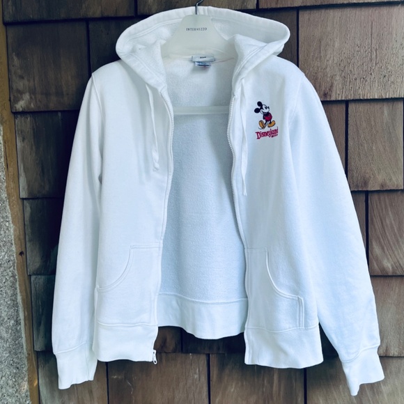 Disney Parks Zip Up Hoodie Sweatshirt Fleece Lined Mickey Mouse Size L - Picture 5 of 15